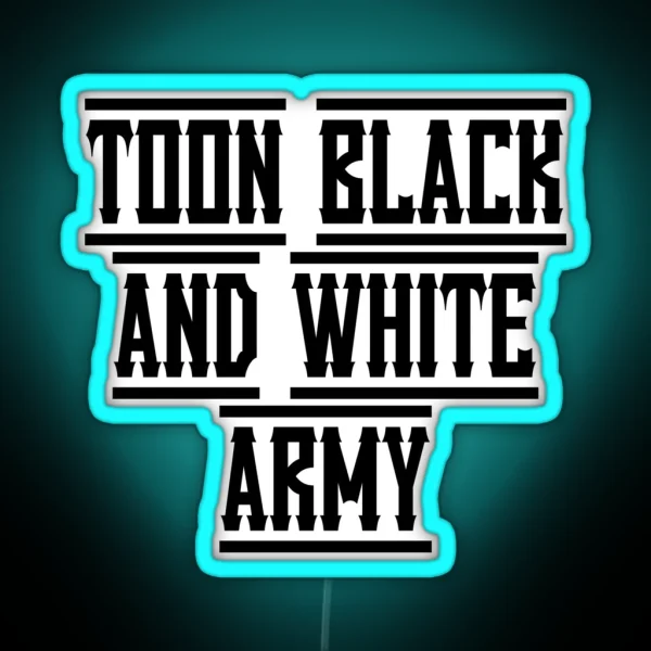 Toon Black And Wihite RGB Neon Sign