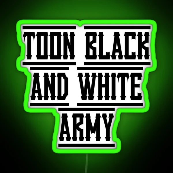 Toon Black And Wihite RGB Neon Sign