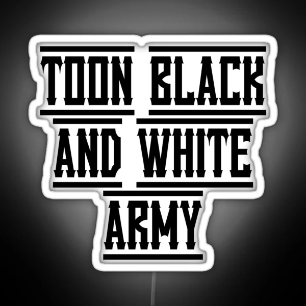 Toon Black And Wihite RGB Neon Sign