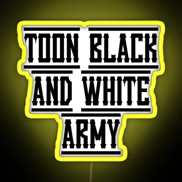 Toon Black And Wihite RGB Neon Sign