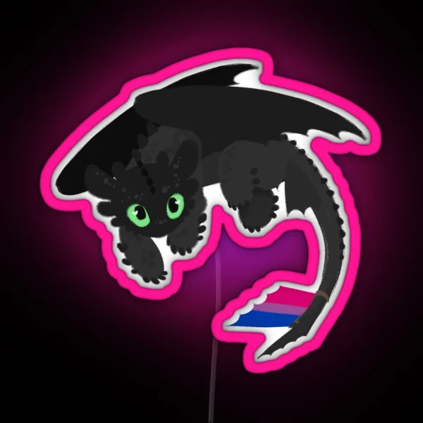 Toothless Bi RGB Neon Sign