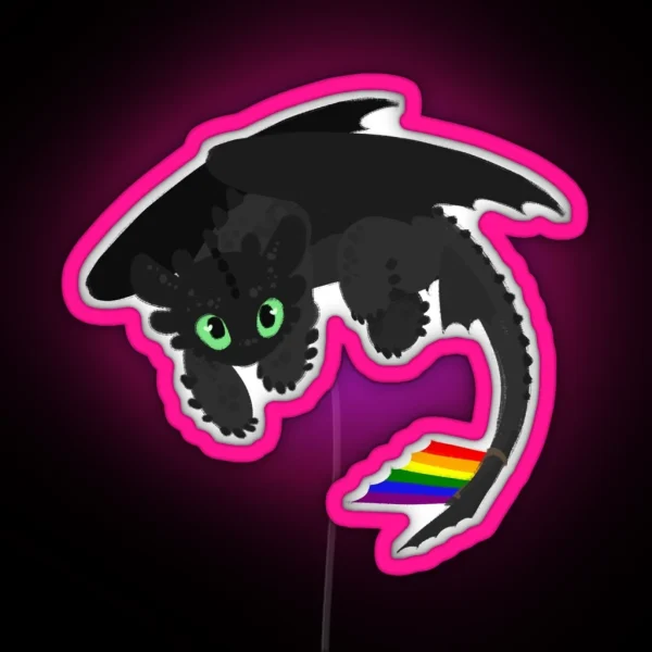 Toothless Gay RGB Neon Sign