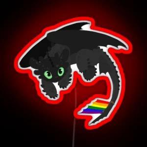 Toothless Gay RGB Neon Sign