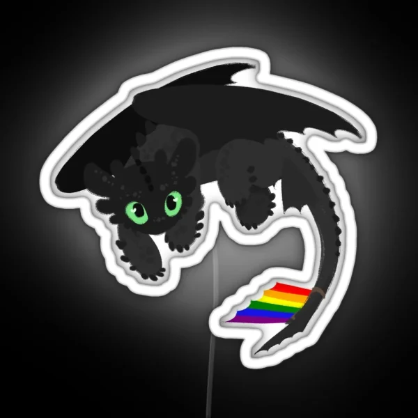 Toothless Gay RGB Neon Sign