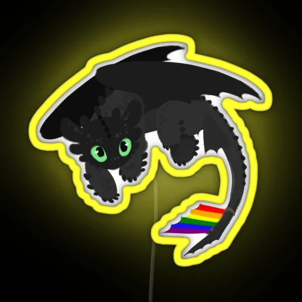 Toothless Gay RGB Neon Sign