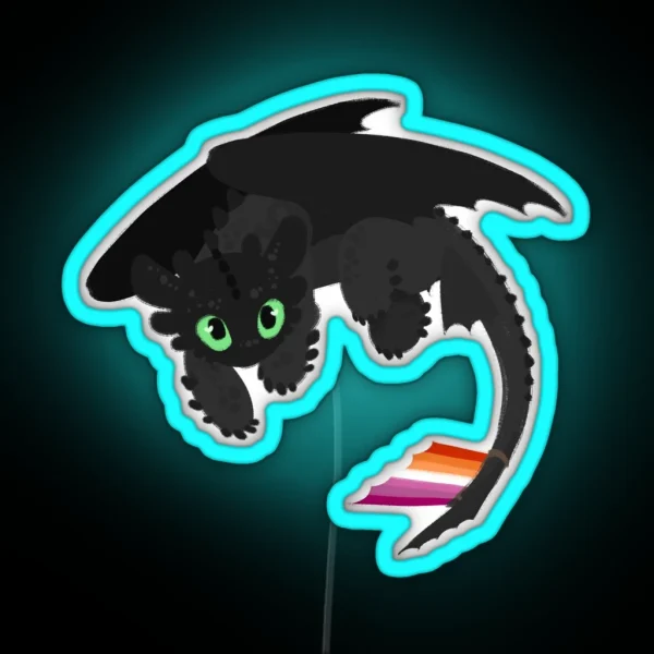 Toothless Lesbian RGB Neon Sign