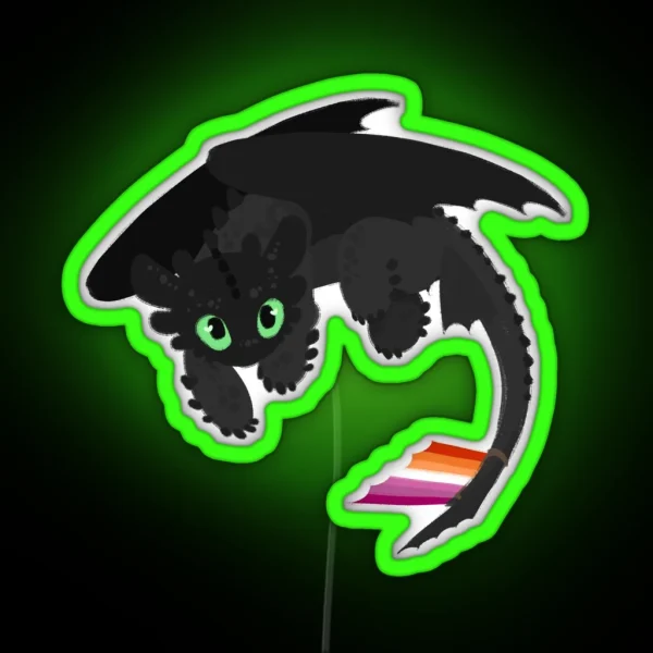 Toothless Lesbian RGB Neon Sign