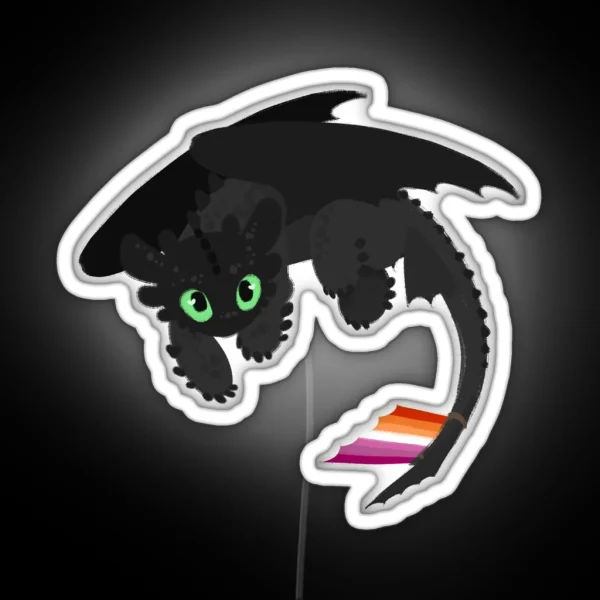 Toothless Lesbian RGB Neon Sign