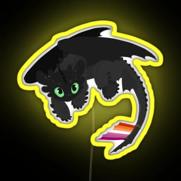 Toothless Lesbian RGB Neon Sign