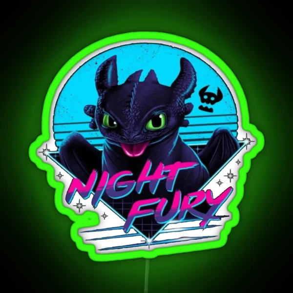 Toothless Night Fury RGB Neon Sign