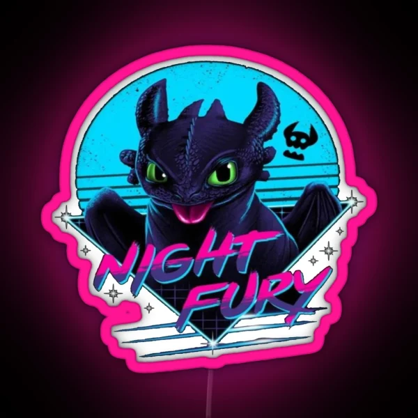 Toothless Night Fury RGB Neon Sign