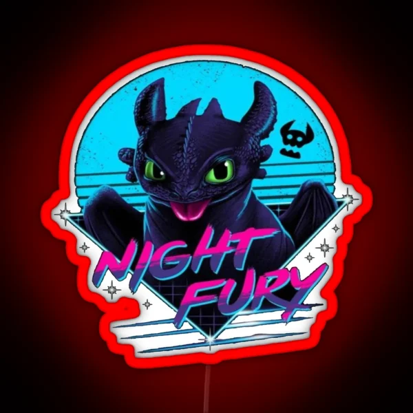 Toothless Night Fury RGB Neon Sign