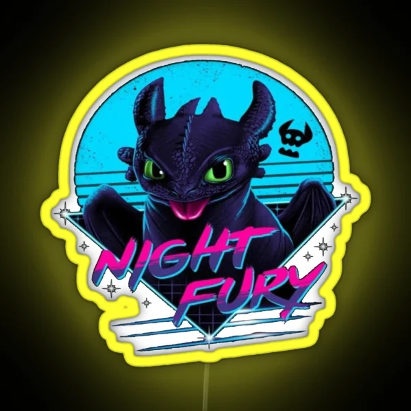 Toothless Night Fury RGB Neon Sign