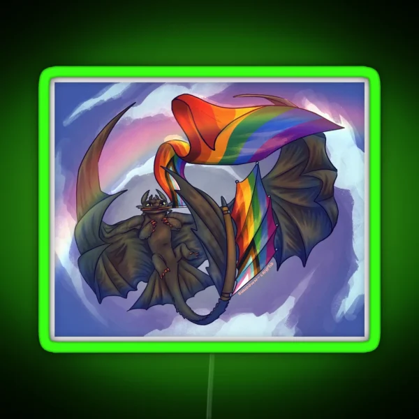 Toothless Rainbow Pride 2024 RGB Neon Sign