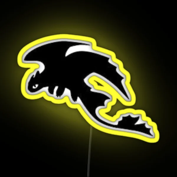 Toothless Silhouette RGB Neon Sign