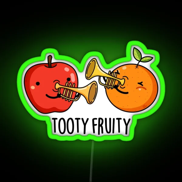 Tooty Fruity Musician Funny Fruit Puns RGB Neon Sign