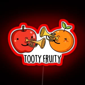 Tooty Fruity Musician Funny Fruit Puns RGB Neon Sign