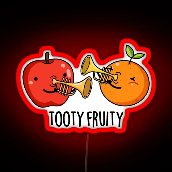 Tooty Fruity Musician Funny Fruit Puns RGB Neon Sign