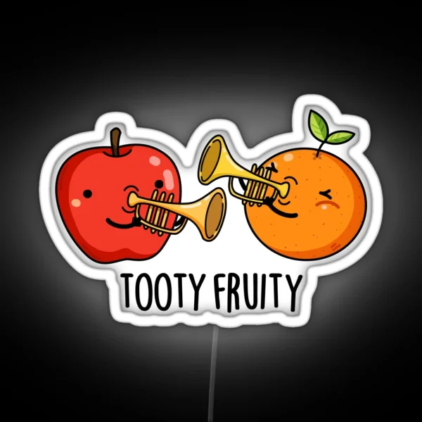 Tooty Fruity Musician Funny Fruit Puns RGB Neon Sign