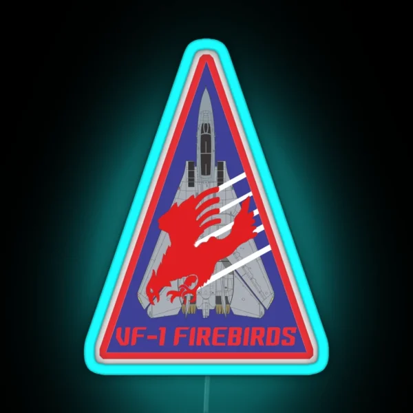 Top Gun Maverick VF 1 Firebirds F 14 Tomcat RGB Neon Sign