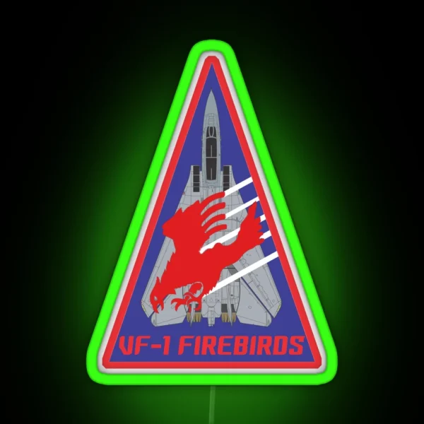 Top Gun Maverick VF 1 Firebirds F 14 Tomcat RGB Neon Sign