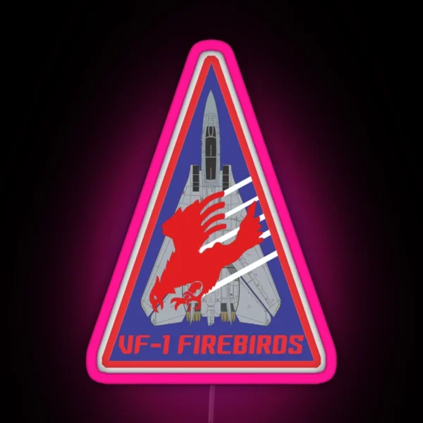 Top Gun Maverick VF 1 Firebirds F 14 Tomcat RGB Neon Sign