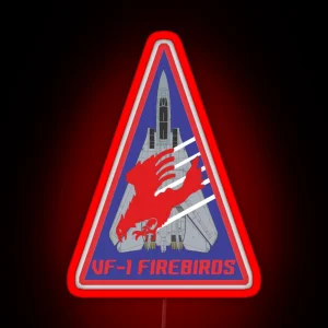 Top Gun Maverick VF 1 Firebirds F 14 Tomcat RGB Neon Sign