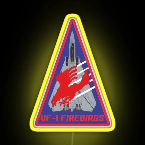 Top Gun Maverick VF 1 Firebirds F 14 Tomcat RGB Neon Sign