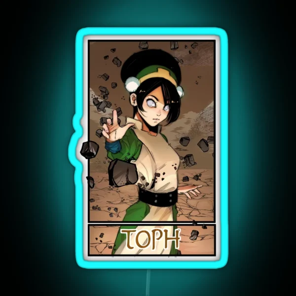 Toph Fanart RGB Neon Sign