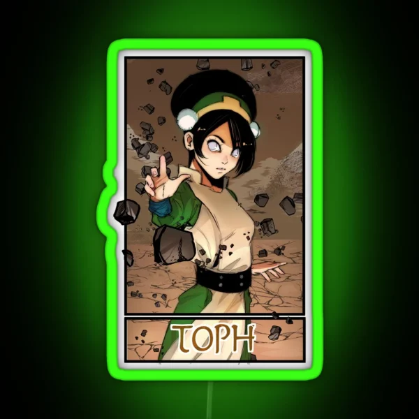 Toph Fanart RGB Neon Sign