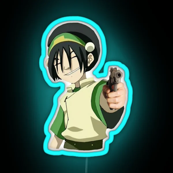 Toph Gun Meme RGB Neon Sign