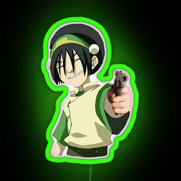 Toph Gun Meme RGB Neon Sign