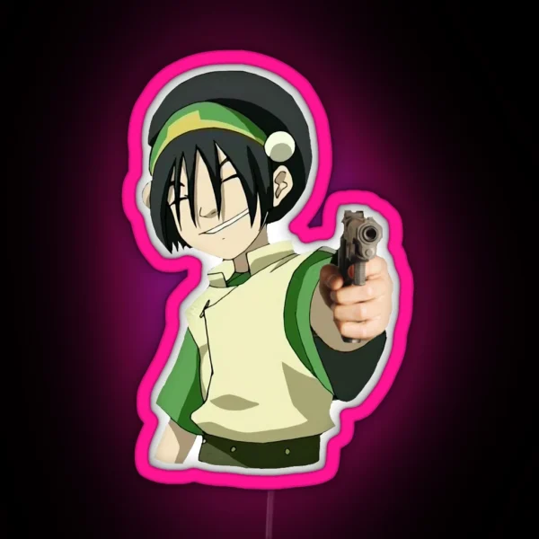 Toph Gun Meme RGB Neon Sign