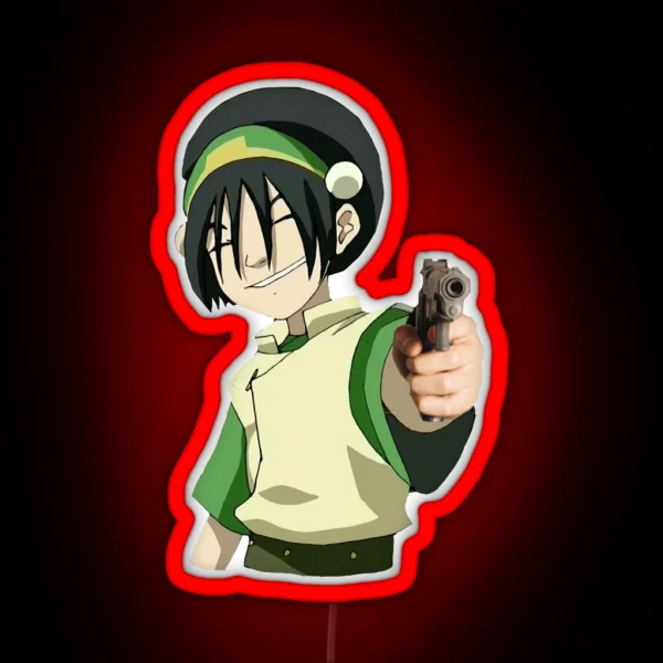Toph Gun Meme RGB Neon Sign