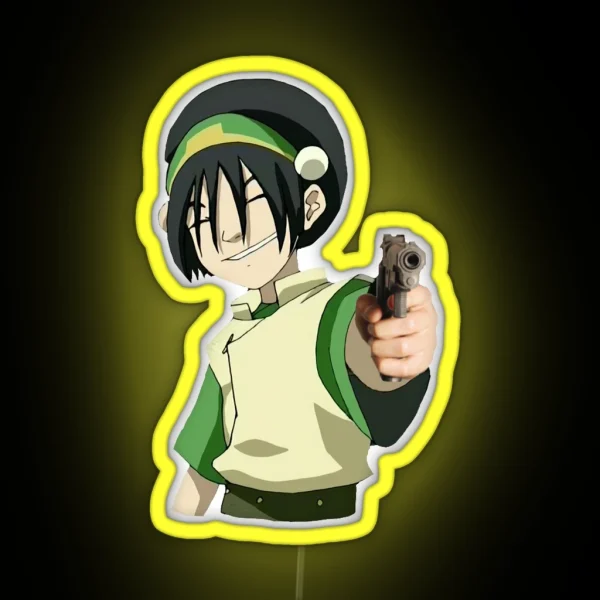 Toph Gun Meme RGB Neon Sign