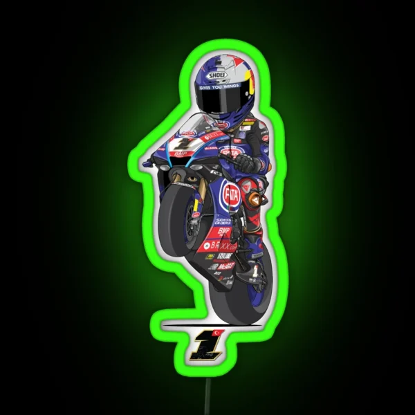Toprak Razgatlioglu Race Number 1 RGB Neon Sign