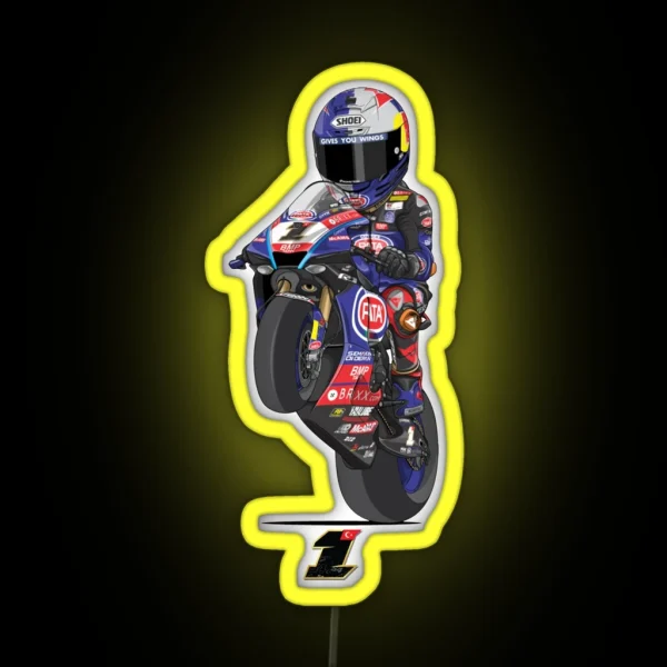 Toprak Razgatlioglu Race Number 1 RGB Neon Sign