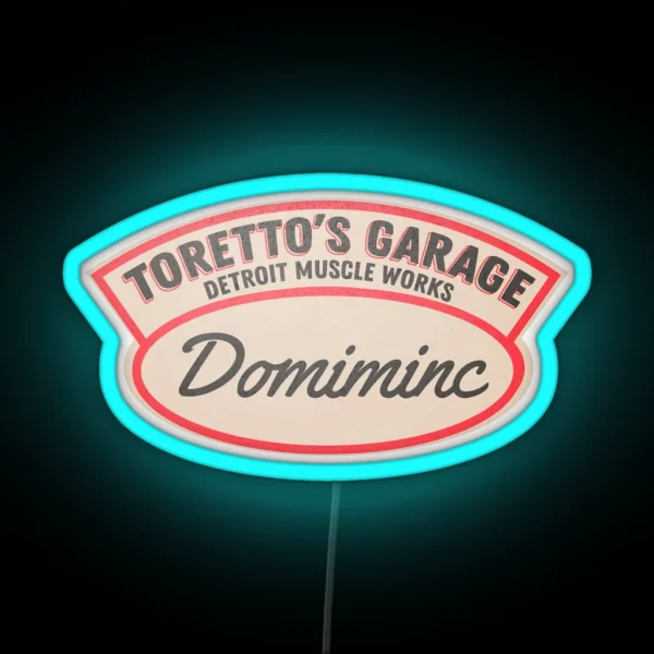 Toretto S Garage Dom RGB Neon Sign