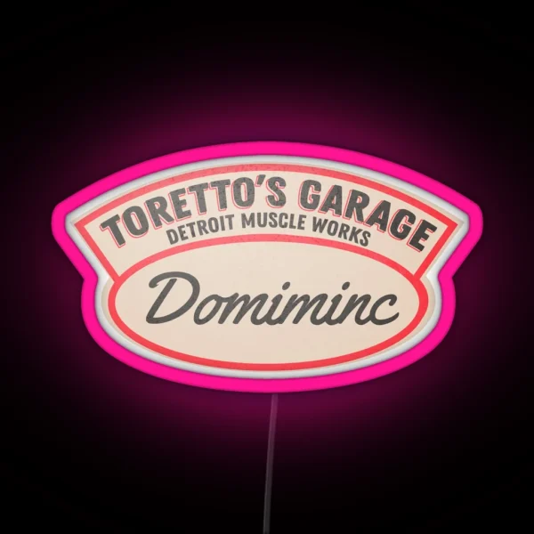 Toretto S Garage Dom RGB Neon Sign