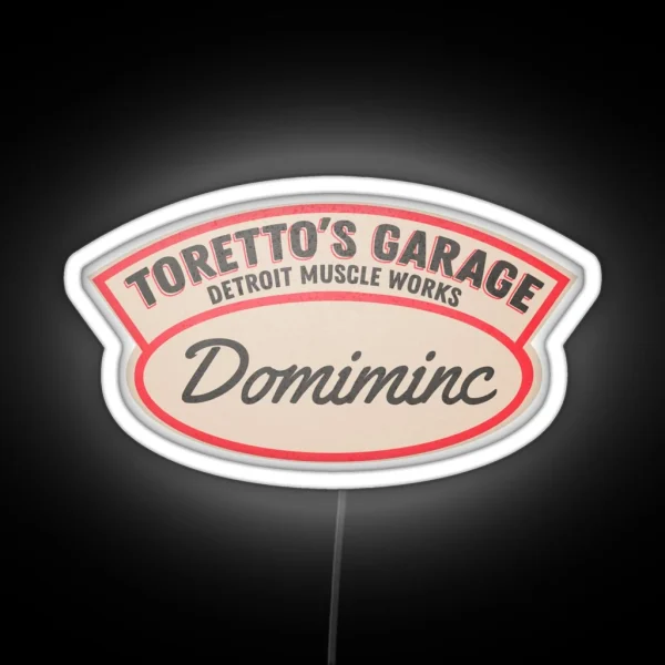 Toretto S Garage Dom RGB Neon Sign