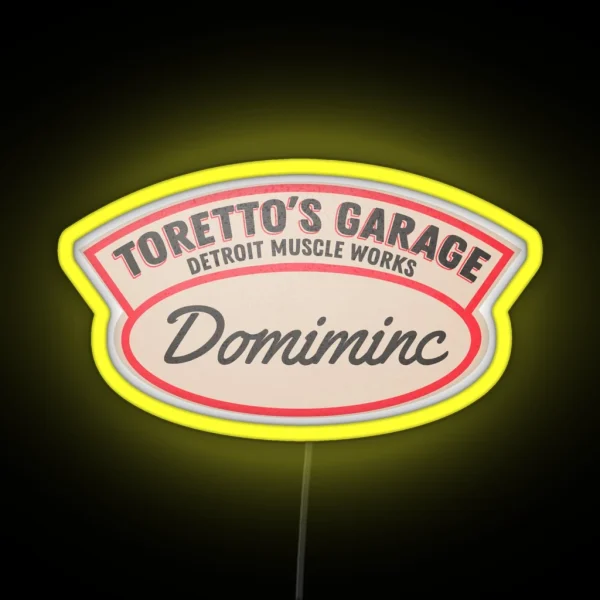 Toretto S Garage Dom RGB Neon Sign