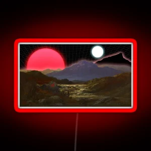 Torrent In The Future Highlands Retro Surreal 80s Vaporwave Style Torrent In The Highlands RGB Neon Sign