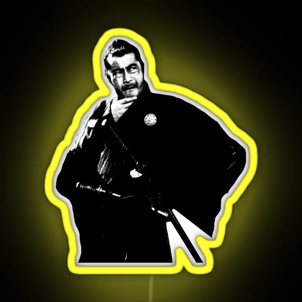 Toshiro Mifune Sanjuro Kuwabatake Yojimbo Film Akira RGB Neon Sign