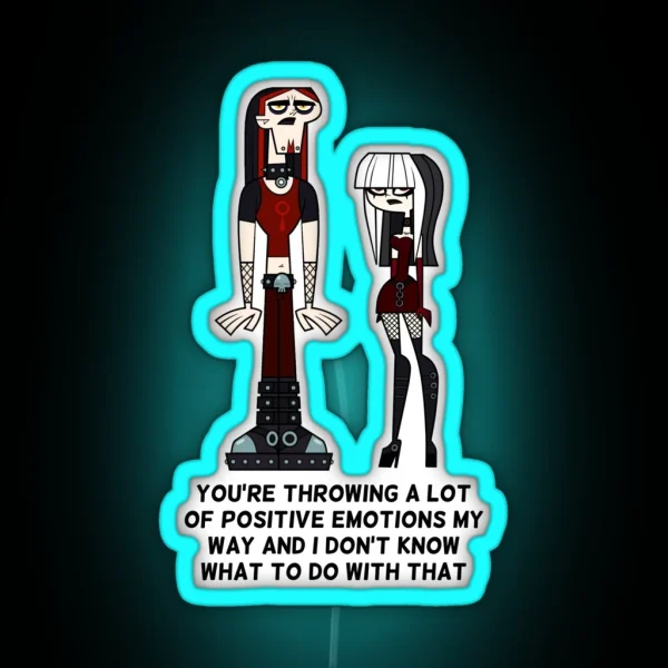 Total Drama Goths Crimson And Ennui RGB Neon Sign