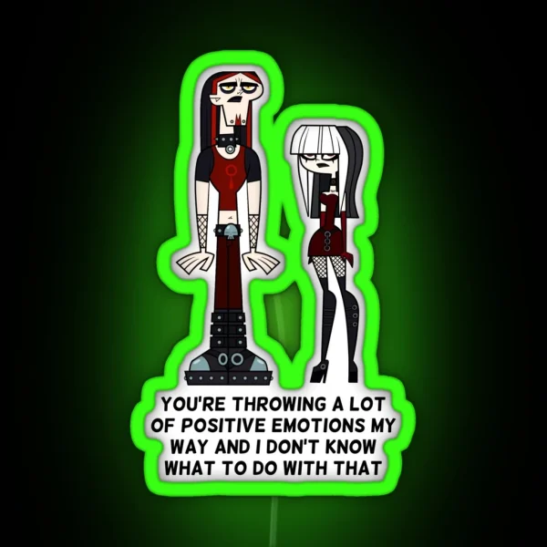 Total Drama Goths Crimson And Ennui RGB Neon Sign