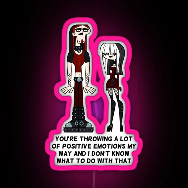 Total Drama Goths Crimson And Ennui RGB Neon Sign
