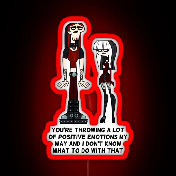 Total Drama Goths Crimson And Ennui RGB Neon Sign