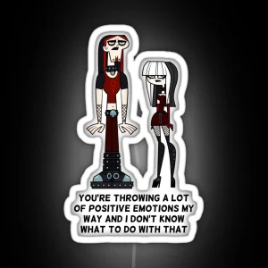 Total Drama Goths Crimson And Ennui RGB Neon Sign