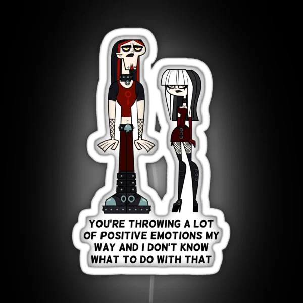 Total Drama Goths Crimson And Ennui RGB Neon Sign