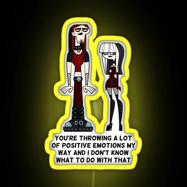 Total Drama Goths Crimson And Ennui RGB Neon Sign